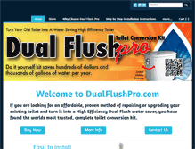 Tablet Screenshot of dualflushpro.com